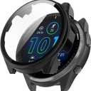 6Pack Case Compatible with Garmin Forerunner 965 Smartwatch Hard PC Bumper Shock-Proof Shell All-Around Protective Cover