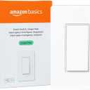 Amazon Basics Smart Switch, Single Pole, Works with Alexa Only, 2.4 GHz Wi-Fi, No Hub Required, White