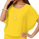VIISHOW Women's Summer Loose Casual Short Sleeve Chiffon Top T-Shirt Blouse, Size: Small