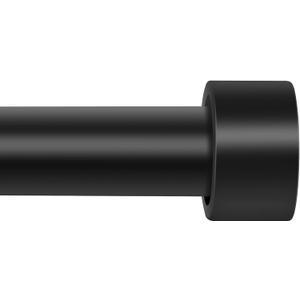 Extra Long Curtain Rods for Windows 120" to 240", 1 Inch Matte Black Drapery Rod For Bedroom Living Room Divider Adjustable Heavy Duty Outdoor Curtain Rod for Patio Cap Finials