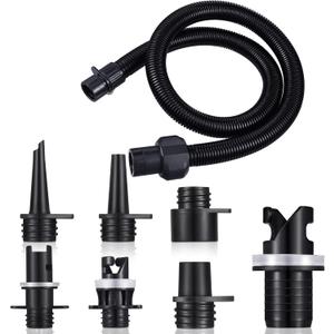 Therwen 8 Pcs Air Hose Kit Includes Air Pump Hose 7 Nozzles Adaptor Stand up Paddleboard Accessories Paddle Board Replacement Parts Compatible with SUP Electric Air Pump/HT-781/ HT782/ HT790/ HT-792