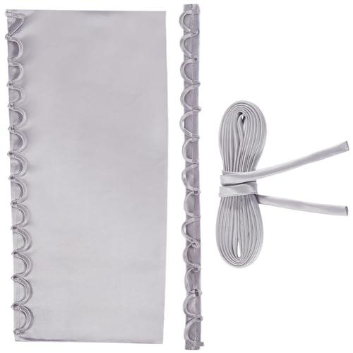 GORGECRAFT Wedding Gown Corset Kit 3PCS/Set Zipper Replacement Silver Satin Corset Back Kit Adjustable Back Zipper Extender Fabric Lace-up Loops Ties for Formal Prom Evening Dress DIY Crafts