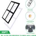 5-Pack 4-Card Magnetic Card Holders - 35PT Black Border One Touch Card Case, Wall-Mountable Design, Fits Baseball, Game, Sports Cards, Secure & Clear Protection for Trading Card Collection