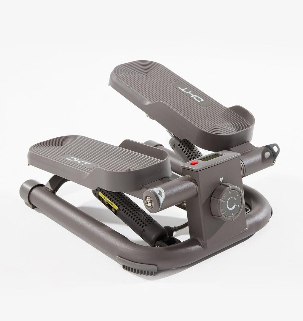 DHT Stair Stepper for Home, Mini Stepper for Exercise, Health & Fitness Exercise Stepping Machine for Exercise Fitness Office Home Workout Equipment, with Resistance Band and Calories Count