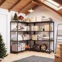 Heavy Duty 4 Tier Adjustable Metal Wire Shelving Units, 4 Tier, 15.7" D x 33.5" W x59.5" H