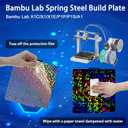 Tinytrees Build Plate for Bambu Lab P1S P2S A1 X1C X1 X1E P1P: Smooth PEI H1H Carbon PET PEO PEY Sheet Bed Plate P1S Build Plate for 3D Printing Hobbyist, 257 X 257mm