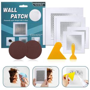 4" 6" 8" (Two of Each) Wall Repair Patch, Plasterboard Patch, Safe Mend Plaster Repair Kit, Safemend Drywall Repair Adhesive, Filler for Walls Ceiling Hole, Self Adhesive Aluminum Mesh Wall Repair