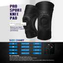 (4 in 1) Professional Knee Brace Built-in Copper Joe Full Leg Compression Sleeve, Adjustable and Detachable Straps - Knee Brace for Men & Women, with Patella Gel Pads & Side Stabilizers, Knee Support Protector for Running, Meniscus Tear, Arthritis
