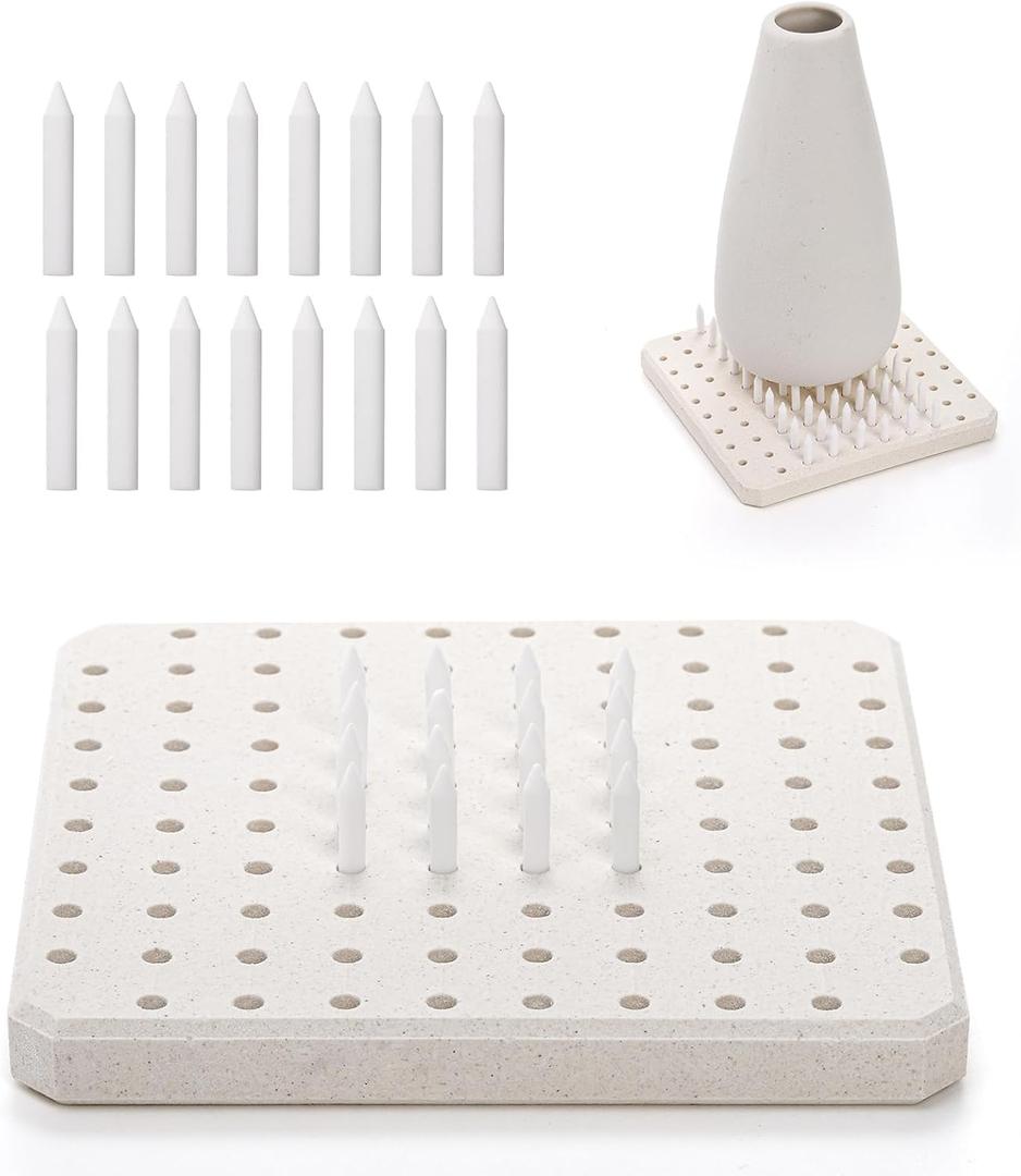 ZENFUN Kiln Stilts Support Nails Pottery Firing Mat, Ceramic Refractory Support Pad, High Temperatures Resistant Firing Kiln Burning Tools Accessories for Potters, Clay Pottery, Ceramic Hobbyists