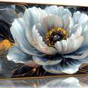 White Flower Pictures for Living Room Wall Decor - Modern Prints Wall Art for Bedroom - Wooden Framed Wall Art for Office Size 20" x 40"