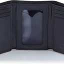 Stealth Mode Trifold Leather Wallet for Men with RFID Blocking (One Size, Black)