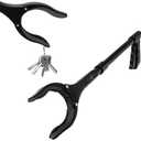 Grabber Tool 19" Aluminum Magnetic Claw, Rotating Lightweight Foldable Reacher Grabber Pickup Tool, Gripper Grabbers for Elderly Grab it Reaching Tool Trash Picker Grabber, Black, by Luxet