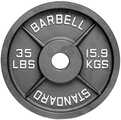 Weight Plate Pairs and Sets from Barbell Standard | Powder Coated & Extremely Durable | Fits 2" Olympic Barbells 