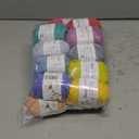 La mia Mini Cottony 20 Skein 100% Cotton Mini Yarn, Total 17.6 Oz Each 0.88 Oz (25g) / 65 Yrds (60m), Light, Dk (V1)