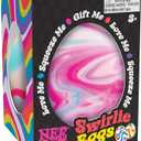 Schylling NeeDoh Swirlie Egg - Sensory Squeeze Toy - Satisfying Dough Filling - 2.5" Tall - Color May Vary (Pack of 1)