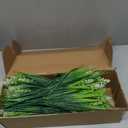 Artificial Plants Outdoor Fake Monkey Grass with Flowers (White)