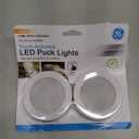 GE Touch Activated LED Puck Lights, 20 Lumens, White, 25434