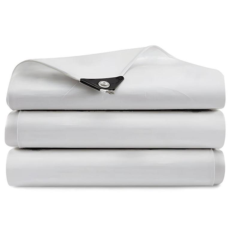 20*30ft Heavy Duty 20 Mil Tarp Cover White Poly Tarpaulin Tarpaulin with Grommets and Reinforced Edges Waterproof, UV Resistant, Rip and Tear Proof Tarp Cover