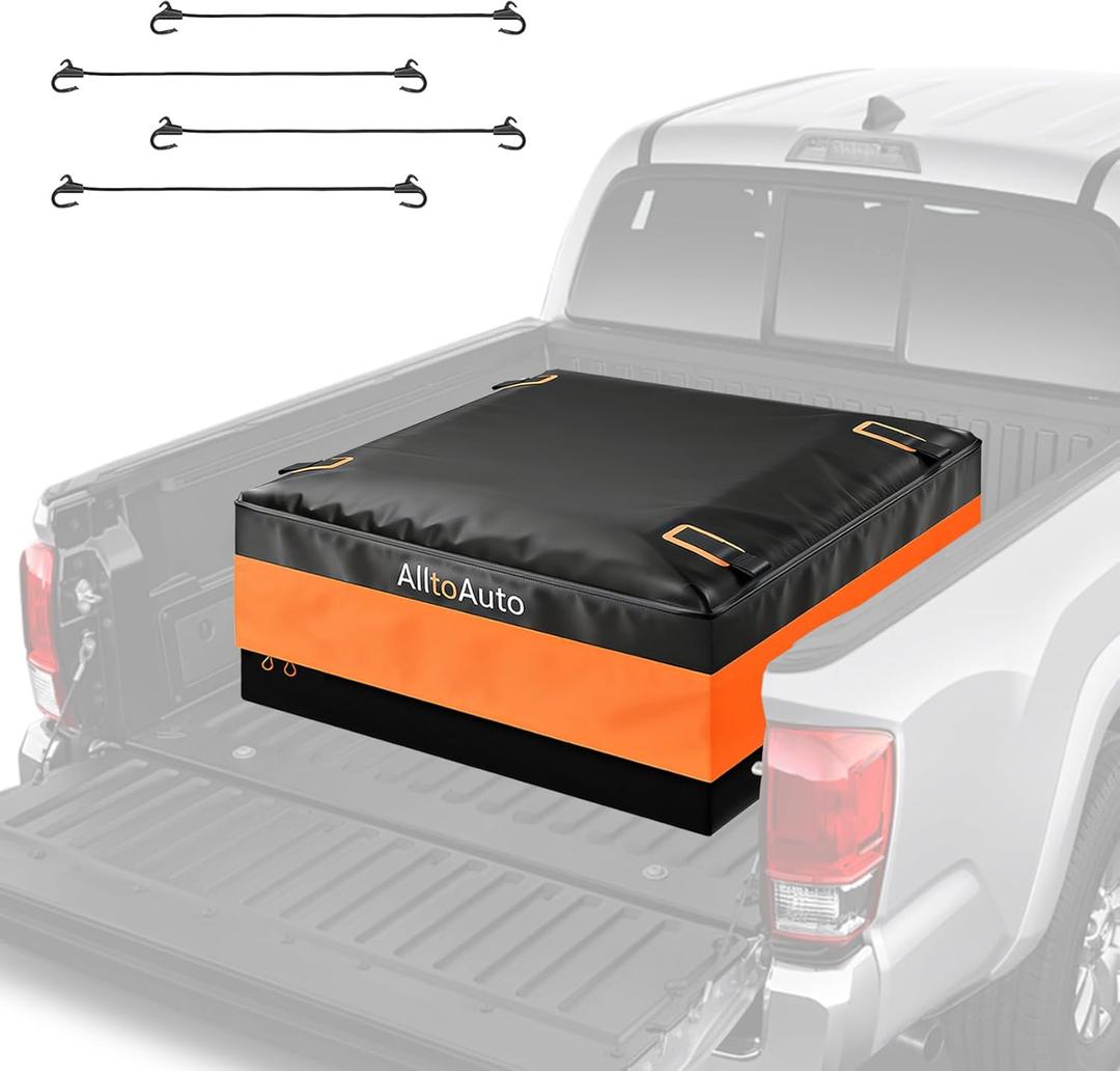 Truck Bed Cargo Bag, 26 Cubic Feet (51''x40''x22''), 100% Waterproof Heavy Duty PVC, Fits Any Truck Size, Simple and Convenient for Installation