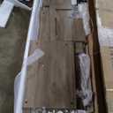 DWVO Farmhouse TV Stand with Power Outlets & LED Lights, Entertainment Center for TVs up to 80", TV Console with Storage Cabinets & Open Shelves for Living Room (Washed Grey) (70")