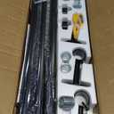 YaFex Heavy Duty Curtain Rods 32-150 Inch, 1 Inch Adjustable Black Curtain Rod for Windows, Extra Long Window Treatment Rods with Aluminium Finials, Easy Installation