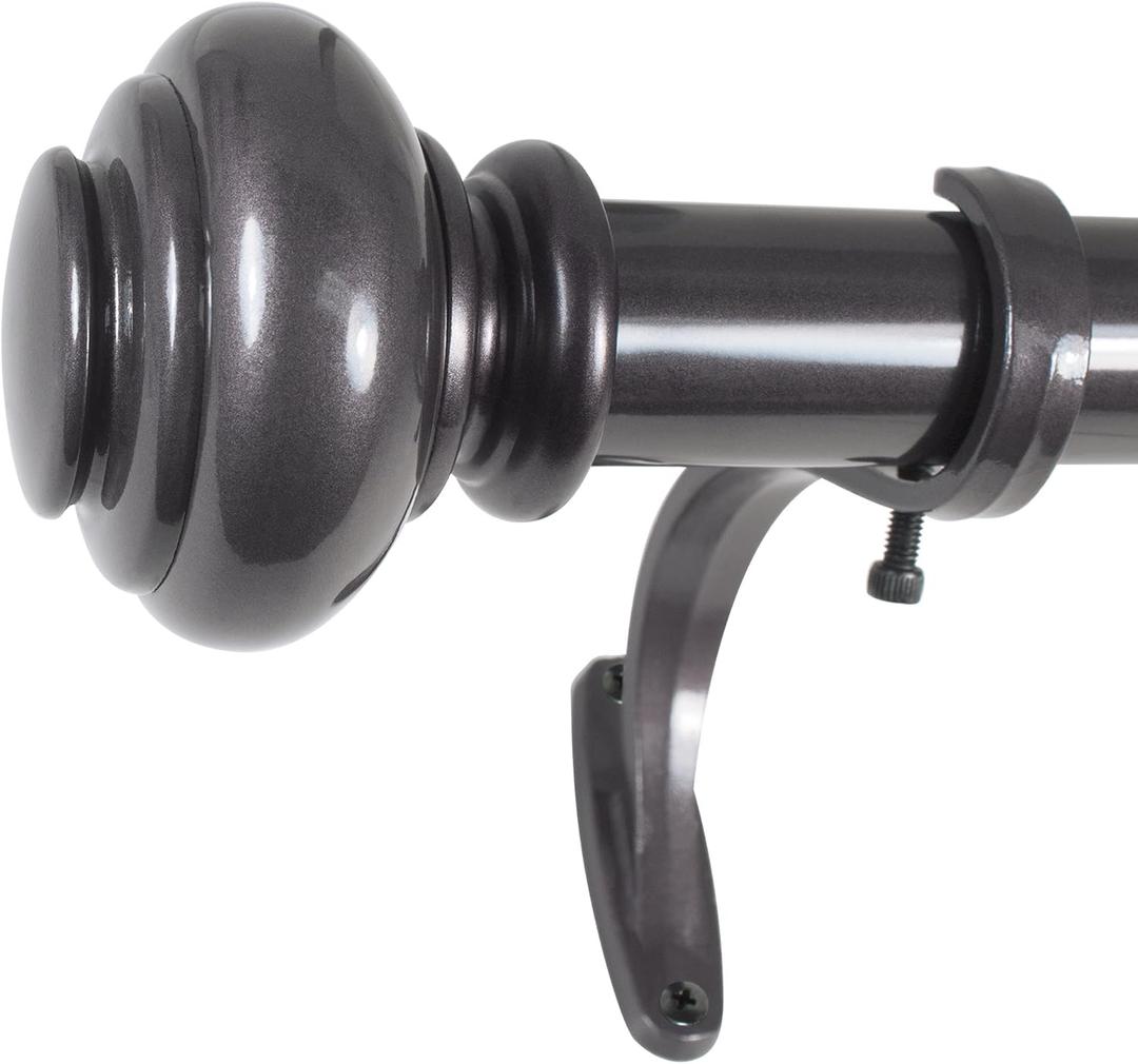 Decopolitan 278656867 1-Inch Urn Single Window Treatment Rod Set, 36 to 72-Inch, Warm Bronze