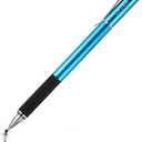 Mixoo 2-in-1 High Precision Stylus (Disc & Fiber Tips 2 in 1 Series), Extra with 3 Replaceable Tips, Compatible with Capacitive Touch Screen Devices (Blue)