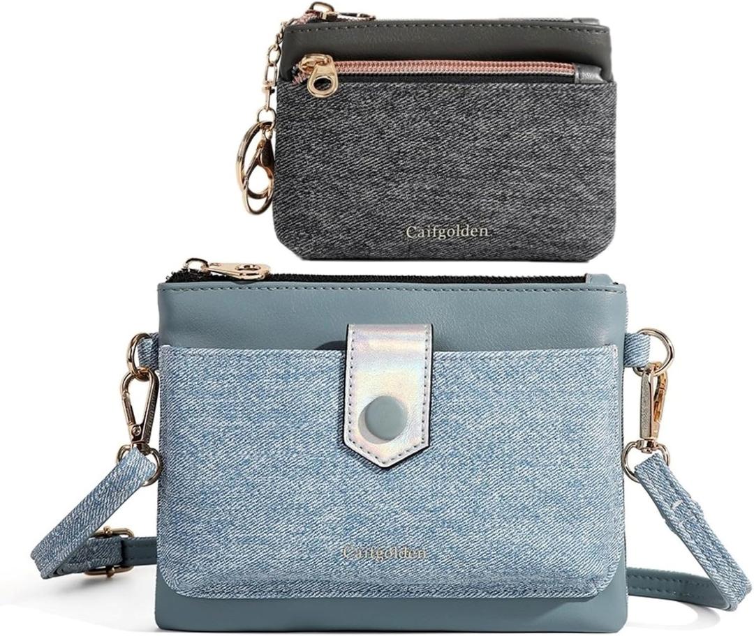 Small Crossbody Bags for Women, Sling bag, Cell Phone Purse with RFID Blocking, Crossbody Purse, Mini Pouch 2 Size Bags