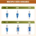 2 Pack 1/4" Hose ID Barb Mini Ball Valve, Stainless Steel Small Shut Off Valve with Clamps Kit for Water Oil Gas (1/4 Inch)
