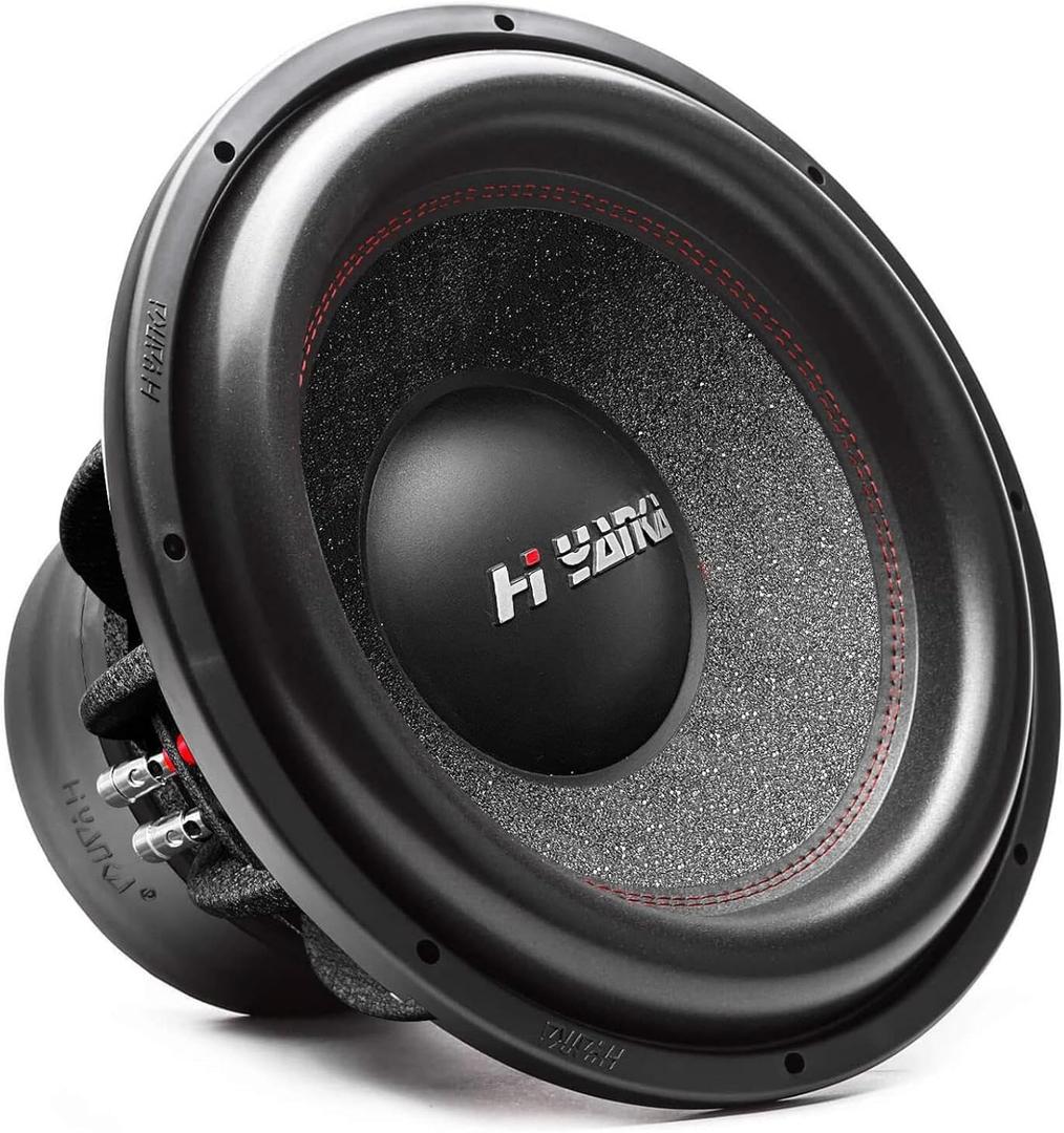 H YANKA BSF-12-4 12 Inch Subwoofer - 1600W MAX Power 12 Inch Paper Cone Subwoofer Car Audio, Black Aluminum Basket, 2.5 Dual Voice Coil 4 Ohm Impedance 12" Subwoofer for Cars (12 Inch Subwoofer)