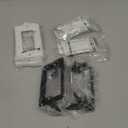 VCE Brush Wall Plate Cable Pass Through with Bracket, Decorator Cover for Low Voltage Cables - White, 2-Pack