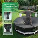 Uirway 14ft Round Pool Cover 600D Upgraded for Above Ground Pools, Heavy-Duty Solar Pool Cover with Windproof Reflective Lace-Up Drawstring, Swimming Pool Covers UV Protection, Anti-Slip Straps