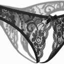 Justgoo Womens Lace G-String Thongs Panties Underwear Low Rise T-Back Underpants Pack of 1-5