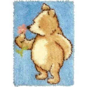 GLAECYY Hook Rug Kits,Bear Rug Making Kits and Adults Beginners Needlework Embroidery DIY Craft Rug Hook Rugs Kits for Home Decoration 20" X 15"