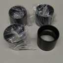 PATIKIL Light Socket Shade Ring, 4pcs E26 E27 Medium Base Metal Sockets Lock Ceramic/Porcelain Sockets with Thread Diameter 1-1/2 Inches for Hanging Lamp Holder, Black 40mm / 1.57"