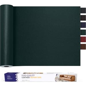 Leather Repair Patch Tape Kit, Self Adhesive Leather Repair for Furniture, Couch, Sofa, Car Seats, Office Chair, Vinyl Repair Kit.30inx16in (Green)