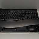 Wireless Keyboard and Mouse Combo, Full Size Wave Keys Ergonomic 2.4G Keyboard with Wrist Rest for Natural Typing, 3 DPI Adjustable Ergonomic Silent Mouse for Computer/Laptop/Windows/Mac (Black)