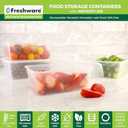 Freshware Food Storage Containers [50 Set] 25 oz Plastic Deli Containers with Lids, Slime, Soup, Meal Prep Containers, BPA Free, Stackable, Leakproof, Microwave, Dishwasher and Freezer Safe