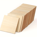 Nuanchu 120 Pieces Unfinished Wood Squares 4" x 4" Blank Wood Pieces Natural Wooden Cutout for Crafts 1/8 Inch Thick Poplar Board Square for DIY Home Decor Painting Dyeing Coasters (Beige)