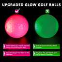 THIODOON Glow in The Dark Golf Balls Light up Night Led Golf Balls Gift Sets for Men Kids Women (Upgraded 6 Pack- Timer Reset)