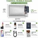 Thermal Mailers 6x7 Inch (40 Pack) Insulated mailers for cold shipping - Waterproof insulated cold shipping supplies - Cool Shield Bubble Mailers - Insulated Bags