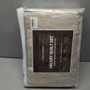 Luxury Soft Velvet Quilt Set Full Queen Size - Lightweight Velvet Bedding Set for All Season, Oversized Bedspread Coverlet Comforter Set with 2 Pillow Shams, Beige Brown, Diamond