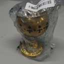 Zonon 1 Set Incense Burner with Tong, Frankincense Charcoal Incense Stand Holder, Ideal for Yoga, Spa, Aromatherapy, Home and Christian Church Censer (Gold,Retro)