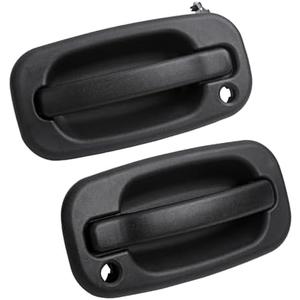 Dtomi Exterior Door Handle Front Left & Right Pair Compatible with Chevy GMC Cadillac Vehicle 1999-2007 Silverado Suburban Tahoe Avalanche, Sierra Yukon, Escalade Replaces# 15034985, 15034986 (2PCS)