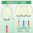 Motionchic 6 Pcs Tennis Rackets for Adult Recreational 6 Players 27'' Tennis Racket Set with 3 Balls Lightweight Tennis Rackets for Tennis Training Beginner with Overgrip and Bag(Red)