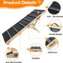 Dog Ramp for Bed-Non-Slip - Extra Wide Pet Ramp for Small Large Dogs to Get on Couch Car Wooden Foldable Dog Ramp Seamlessly Connects Platform -Hold up to 110 Pound-Adjustable, Foldable (L)