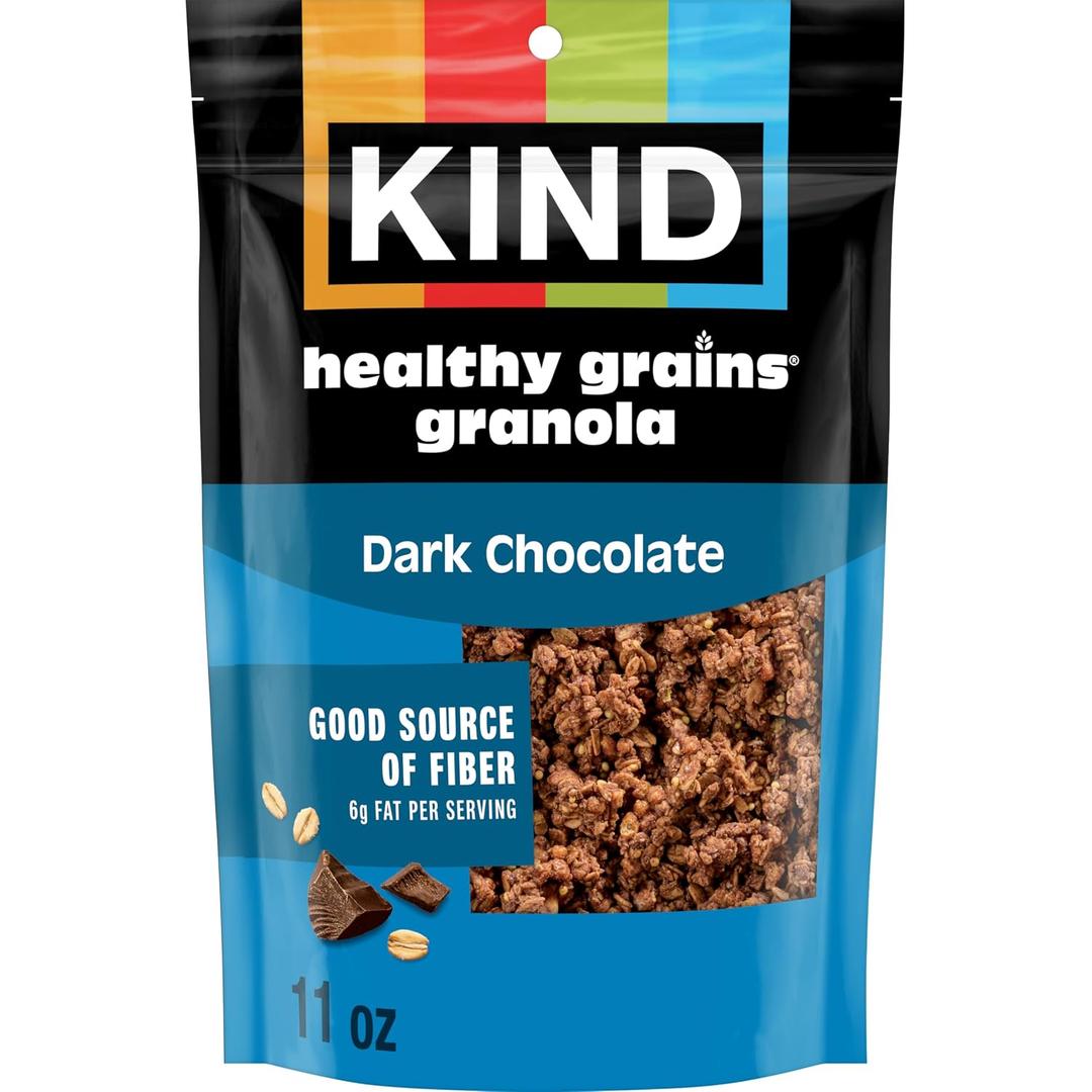 Kind Healthy Grains Granola, Dark Chocolate Clusters, Gluten Free, Healthy Snack Mix, 10g Protein, 11oz, 1 Count (EXP 05/30/26)