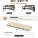 Outdoor Bench Cushion 60x18x3.5 Inch Classic Park Chair Cushion for Outdoor, Indoor Furniture Tufted Patio Bench Seat Cushion, Fade Resistant Outdoor Cushions Park Chair Cushion for Porch Swing Couch