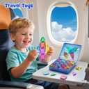 60-Piece Mini Magnetic Tiles Set with Iron Box - Ideal Travel Puzzle Toys for Toddlers Aged 3-5, Montessori STEM Building Blocks, Educational Birthday Gift