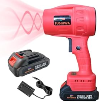 Handheld Mini Cordless Leaf Blower, 21V Battery Cordless Small Leaf Blower for Lawn Care, Patio, Car Dryer, Blowing Leaves and Dust, Battery Powered 400 CFM 100 MPH, Tiny Red Leaf Blowers